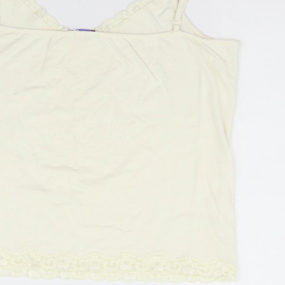 Damart Womens White Basic Tank Size 20