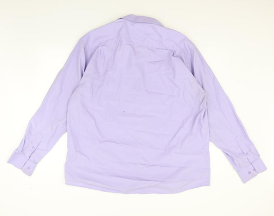 George Mens Purple Button-Up Size 17
