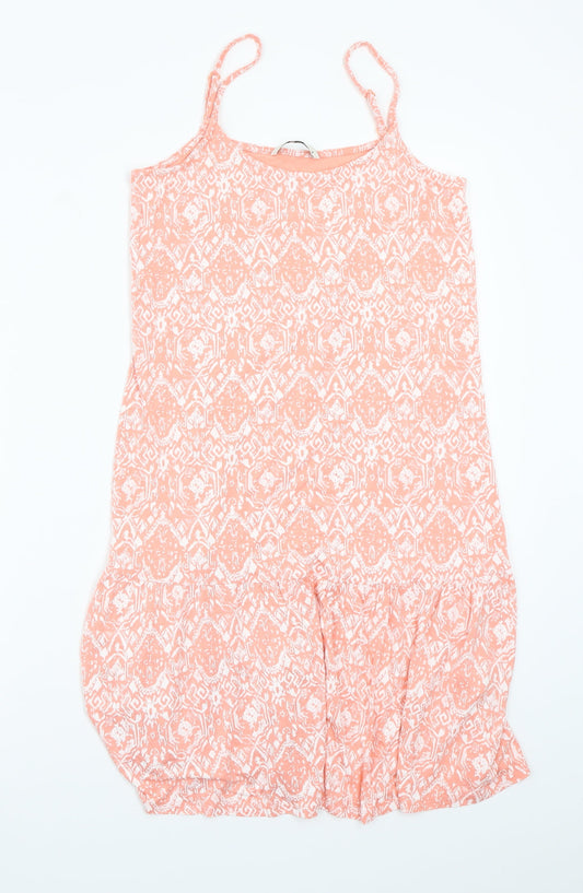 Tu Womens Pink Paisley A-Line Size 8