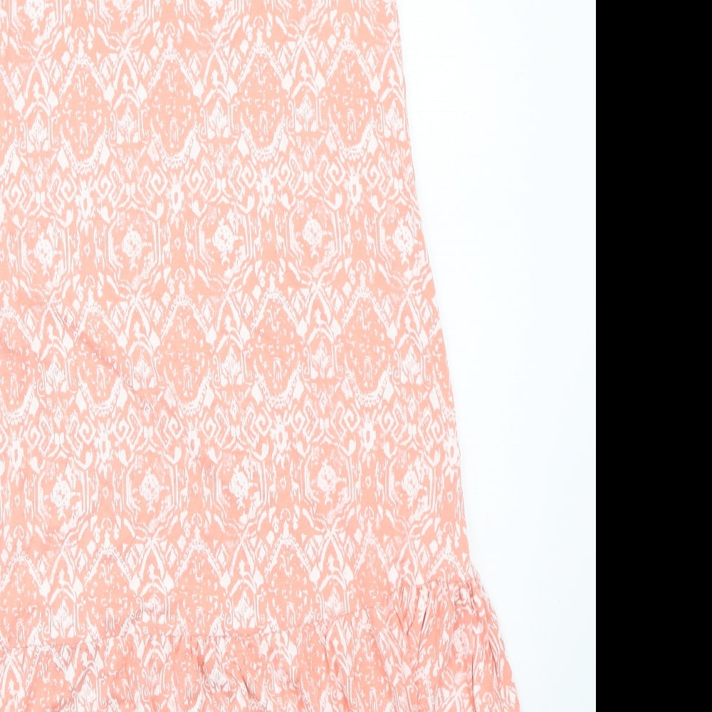 TU Womens Pink Paisley A-Line Size 8