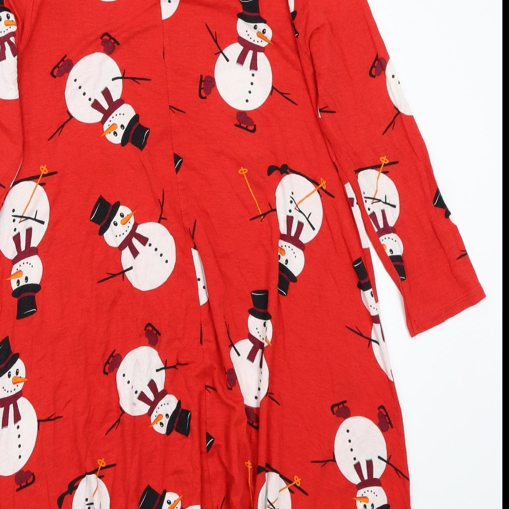 Papaya Womens Red A-Line Size 8