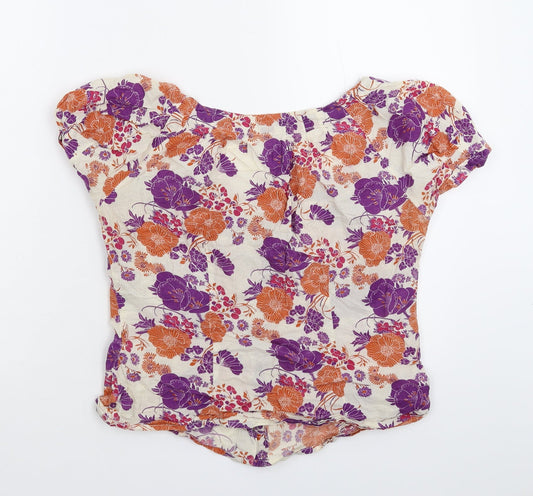 Womens UK Size 12 H&M Multicoloured Basic Button-Up