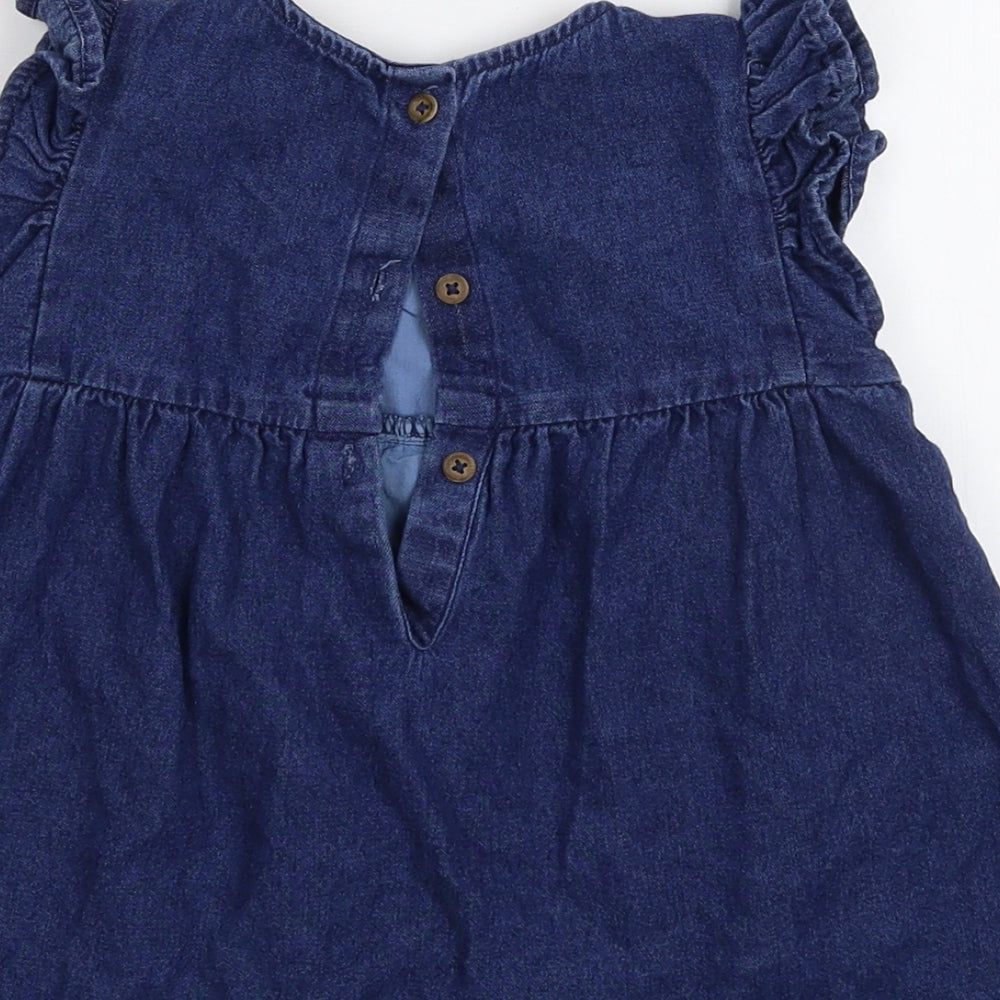 Matalan Girls Blue Denim Fit & Flare Size 2-3 Years
