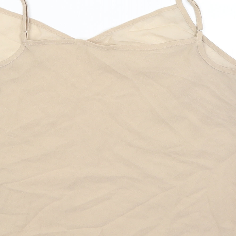 stephen Womens Beige Basic Tank Size S