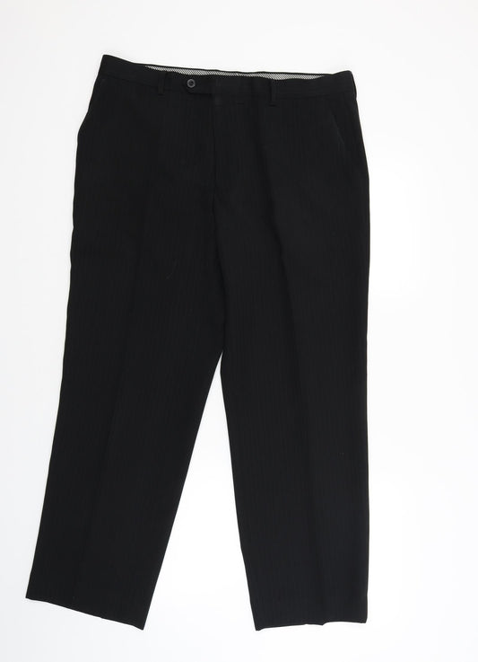 Womens UK Size 36 Marks & Spencer Regular Fit Black Trousers