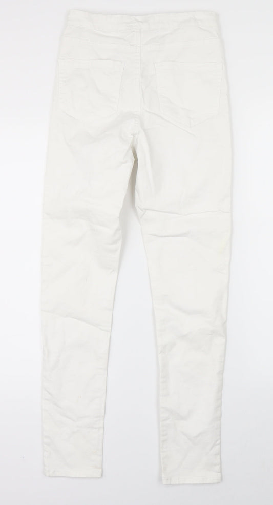 Denim Co. Womens White Denim Skinny Jeans Size 10 L27 in