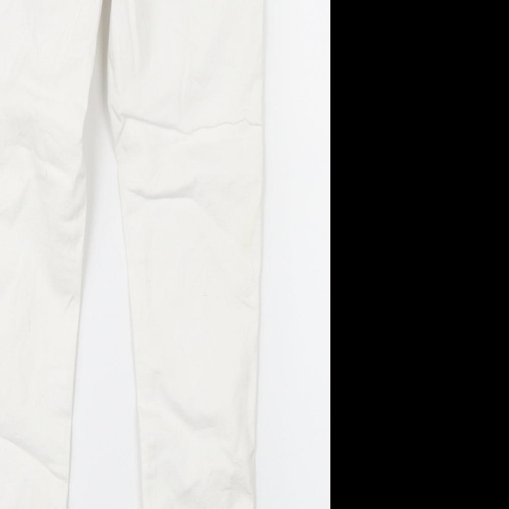 Denim Co. Womens White Denim Skinny Jeans Size 10 L27 in