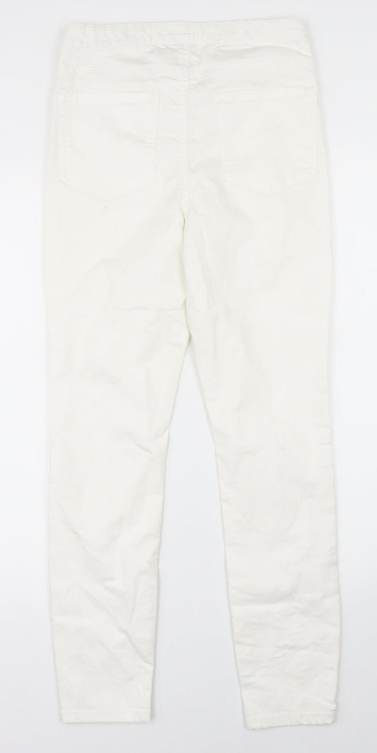 Denim Co Womens White Straight Jeans Size 12 L25 in