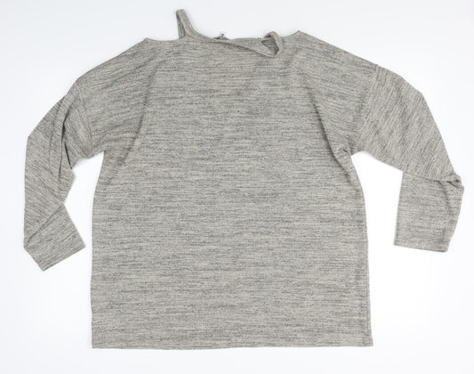 pep co Womens Grey Knit Pullover Jumper Size 16 - shoulder straps