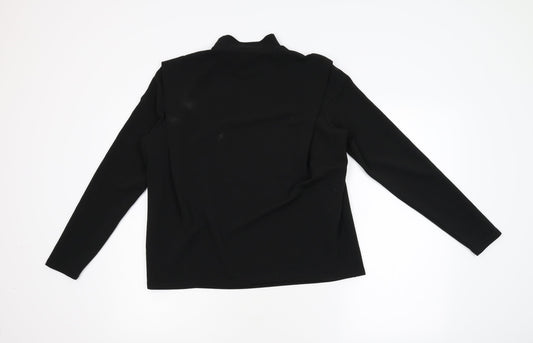 Womens UK Size M VERO MODA Black Basic Blouse