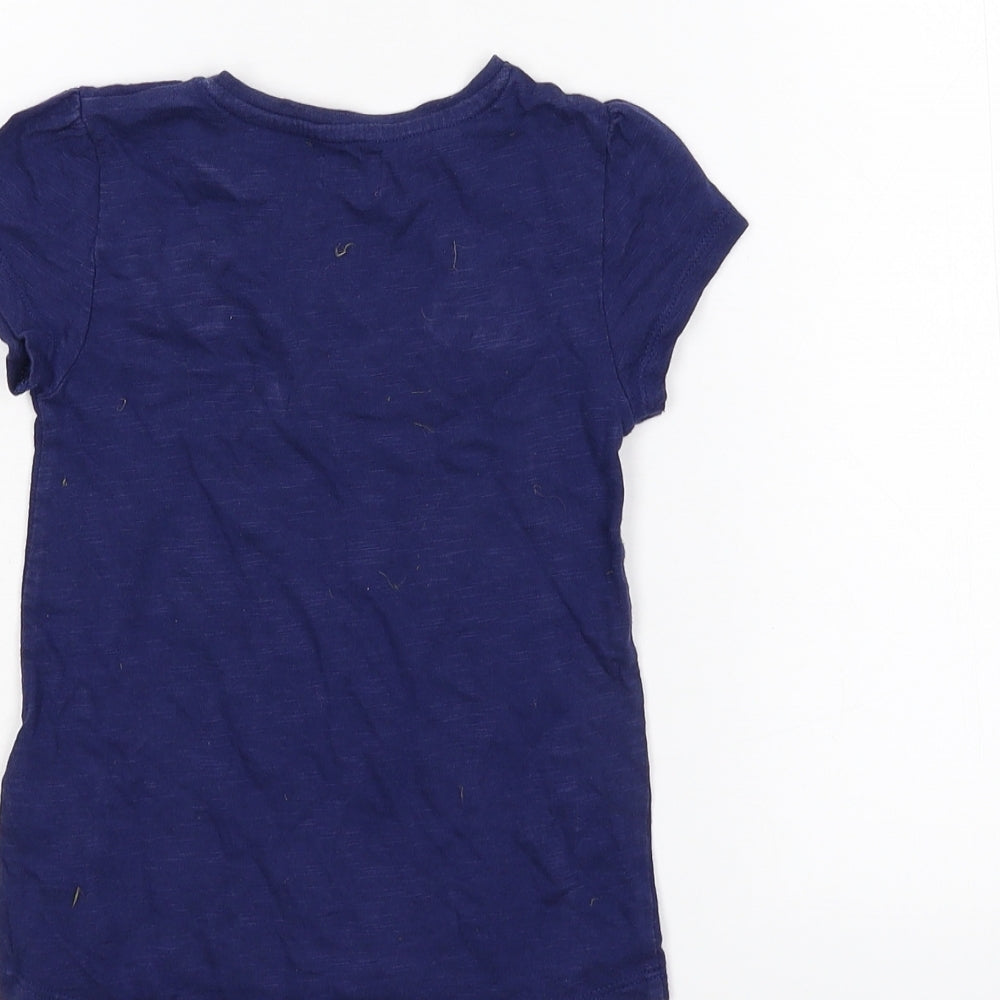 F&F Girls Blue Ringer T-Shirt Size 2-3 Years