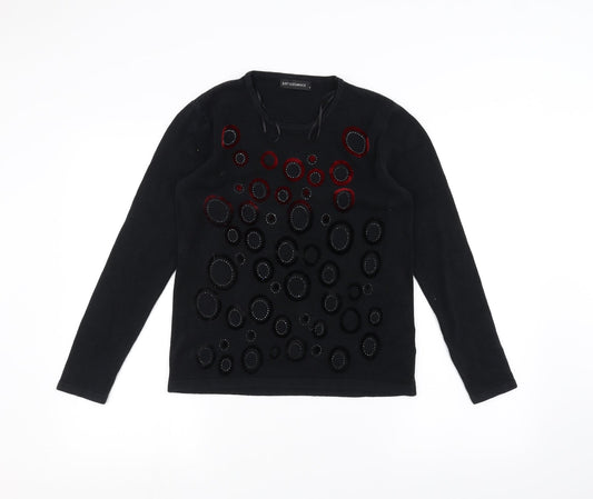 Just Elegance Womens Black Pullover Jumper Size S