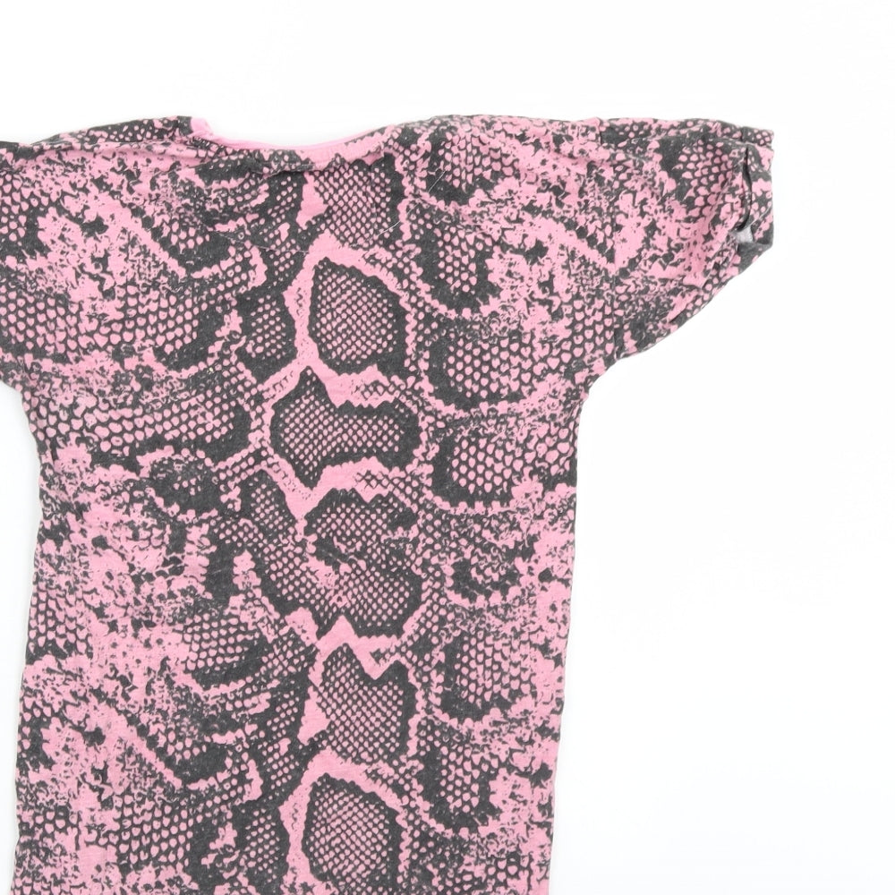 Brand and care label for Studio girls’ multicoloured animal print basic t-shirt, size 8-9, years