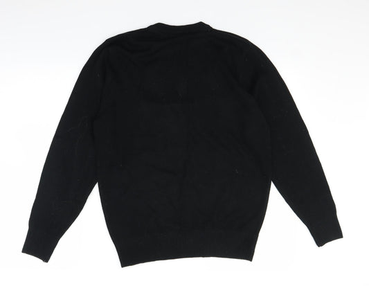 George Mens Black Pullover Jumper Size S