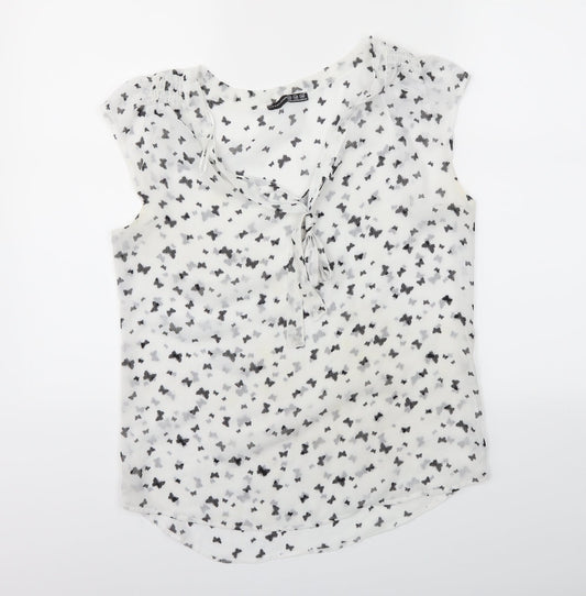 Womens UK Size 12 Atmosphere White Basic Blouse