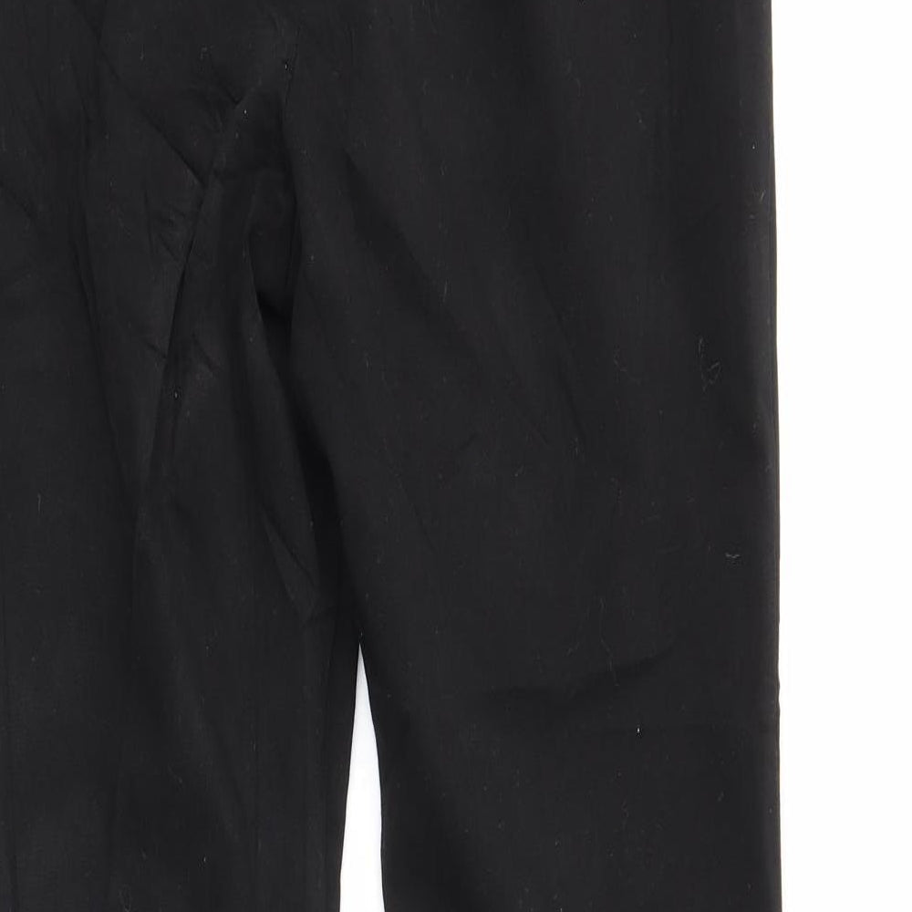 Womens UK Size 30 in Preworn Regular Fit Black Trousers
