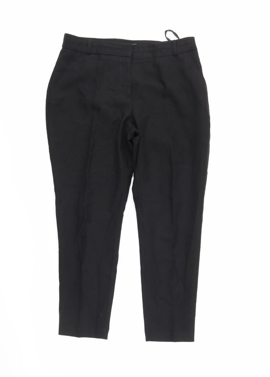 Womens UK Size 10 Primark Regular Fit Black Trousers