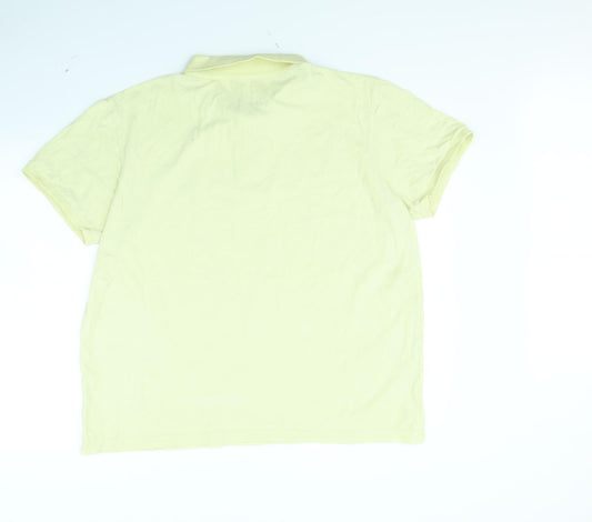 Pique Polo Mens Yellow Polo Size 2XL