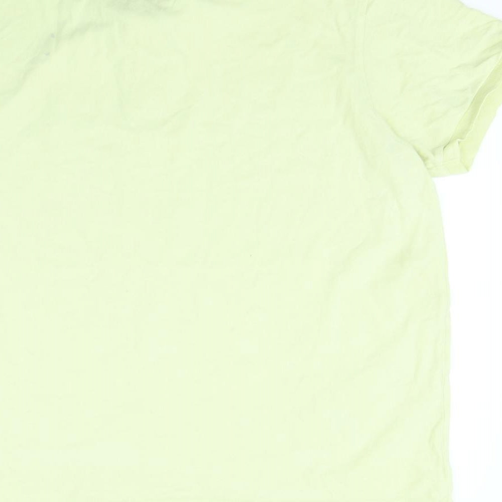 Pique Polo Mens Yellow Polo Size 2XL