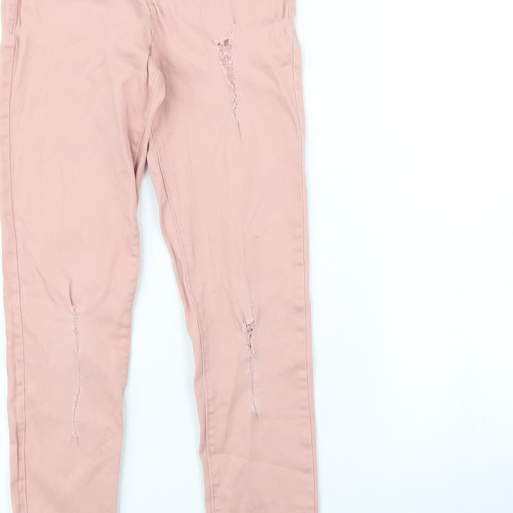 Denim & Co. Girls Pink Skinny Jeans Size 10 Years