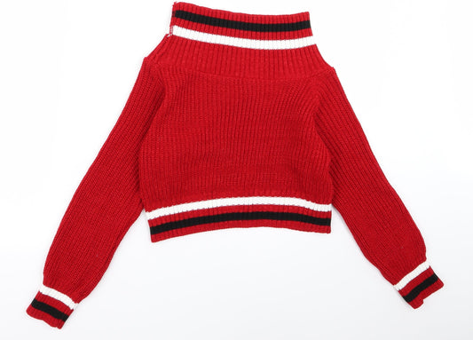 Preworn Womens Red Pullover Jumper Size S
