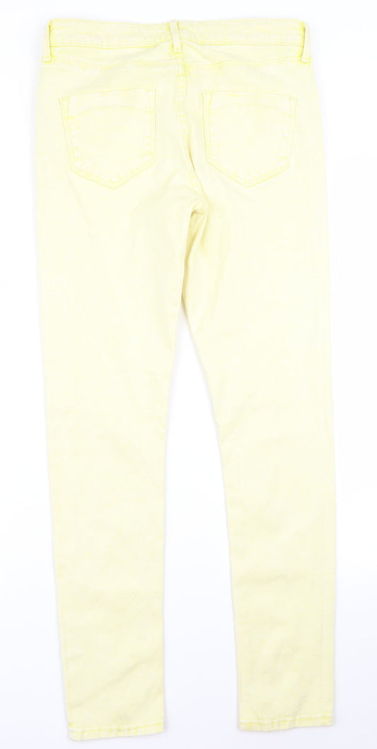 Moto Womens Yellow Trousers Size 30 L32 in