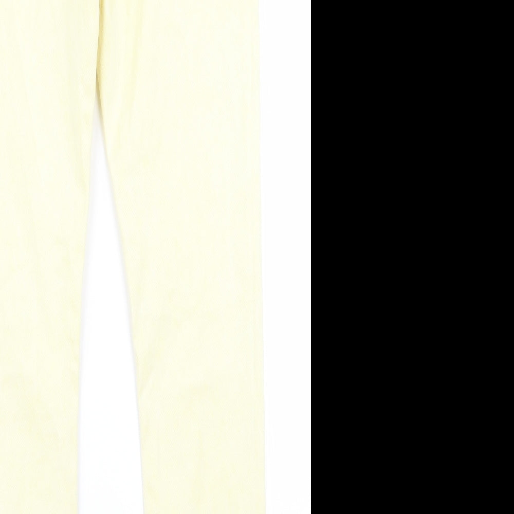 Womens UK Size 30 Moto Regular Fit Yellow Trousers