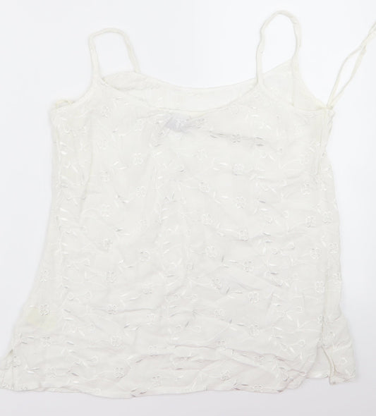 Womens UK Size 14 Dorothy Perkins White Basic Blouse