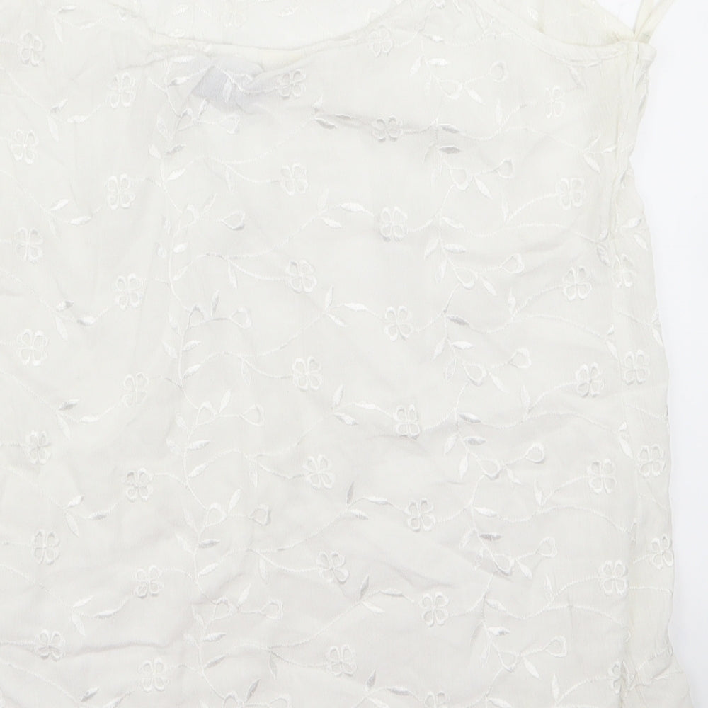Womens UK Size 14 Dorothy Perkins White Basic Blouse