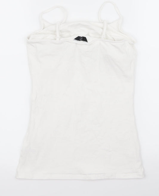 F&F Womens White Basic Tank Size 10