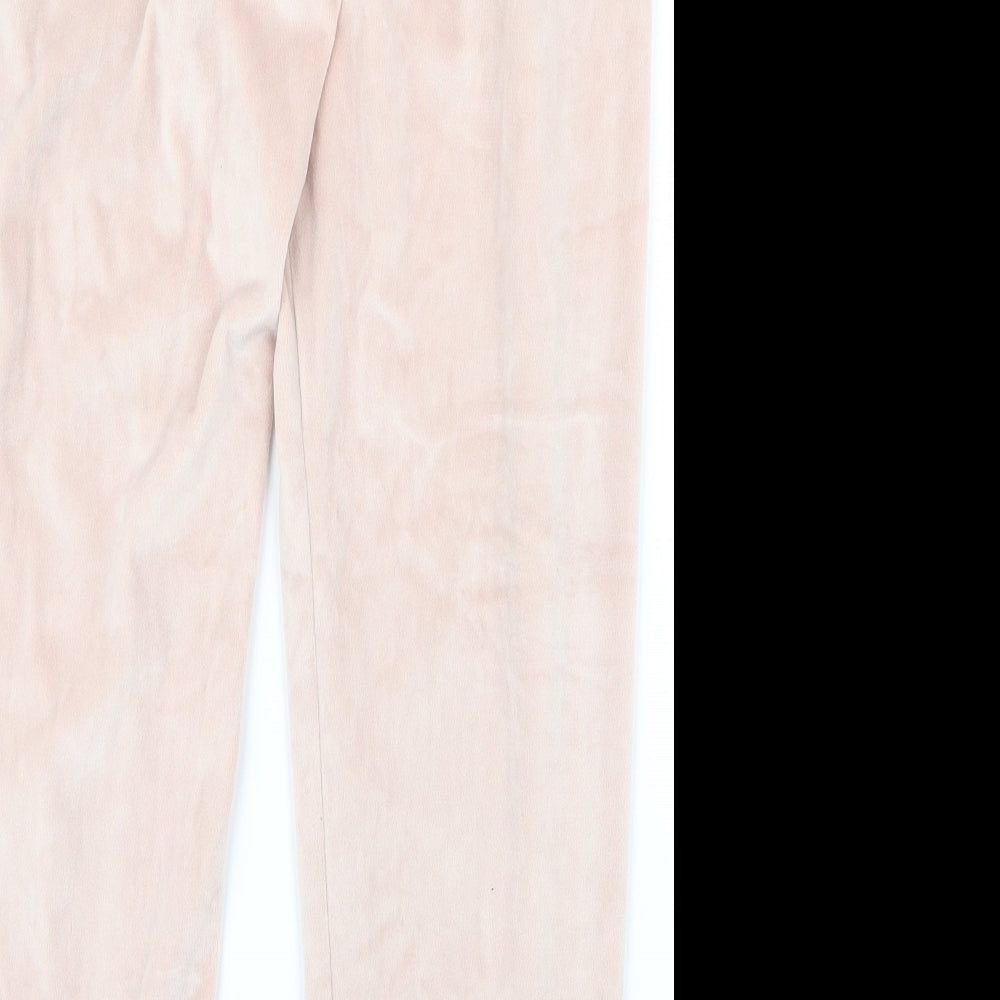 Womens UK Size M Preworn Regular Fit Pedal Pusher Pink Trousers