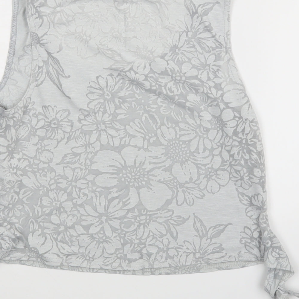 Womens UK Size 10 New Look Grey Basic Tank