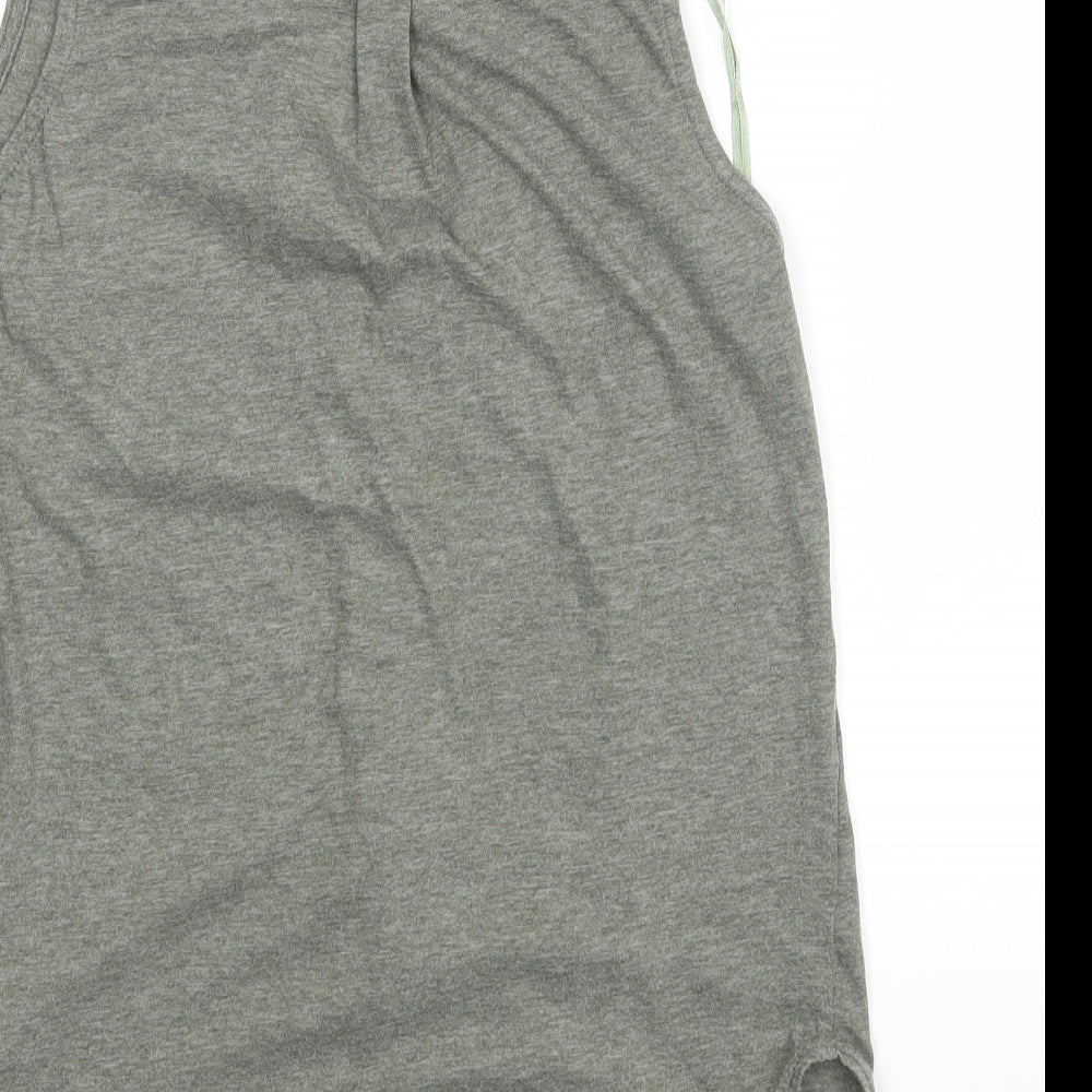 Womens UK Size 10 Internacionale Green Basic Tank
