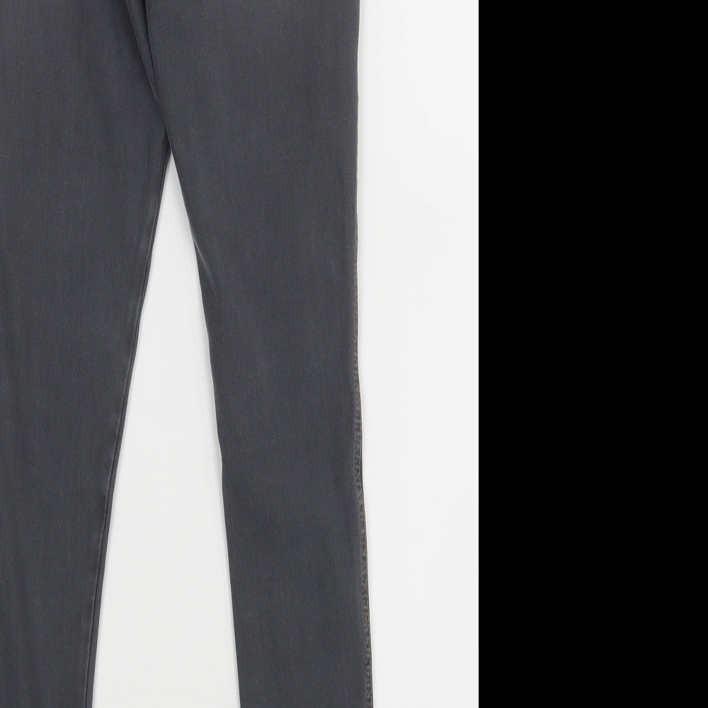 Womens UK Size 8 Topshop Regular Fit Black Trousers