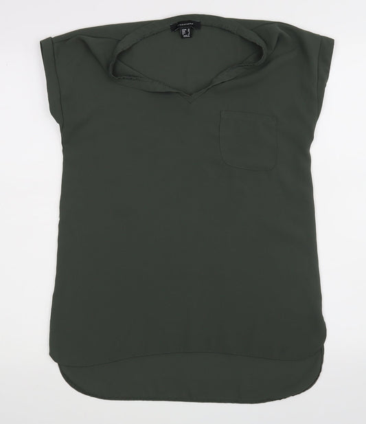 Womens UK Size 10 Atmosphere Green Basic Blouse