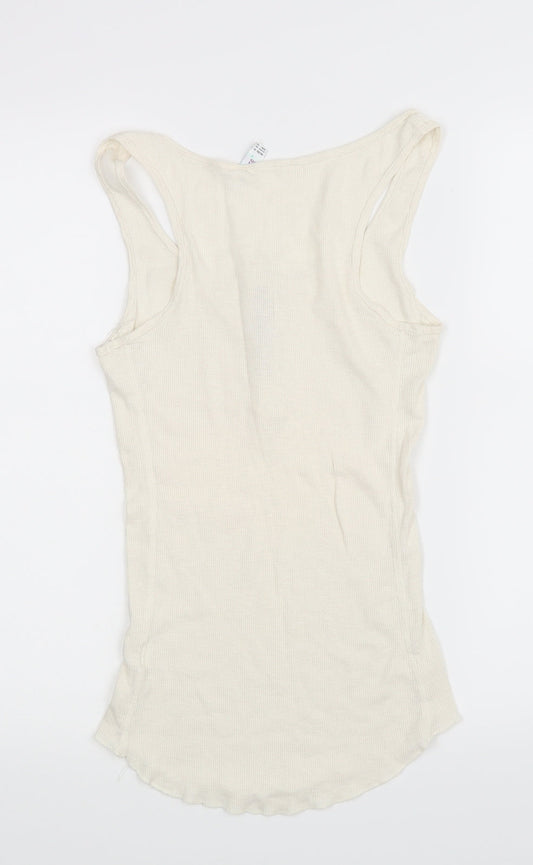 Denim co Womens White Basic T-Shirt Size 8