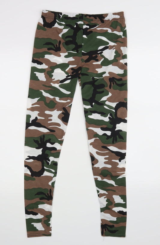 Womens UK Size Preworn Green Leggings