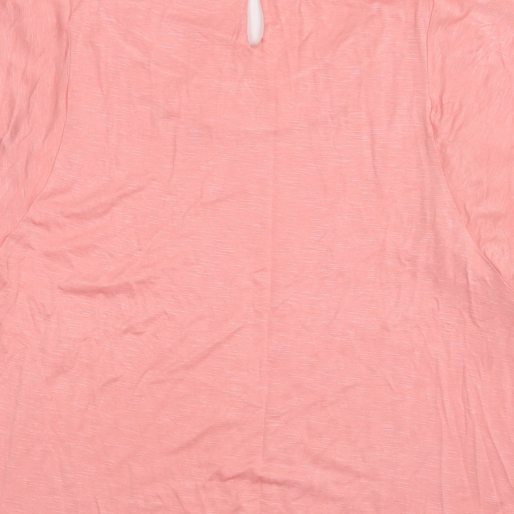 Womens UK Size 14 M&S Pink Basic Blouse