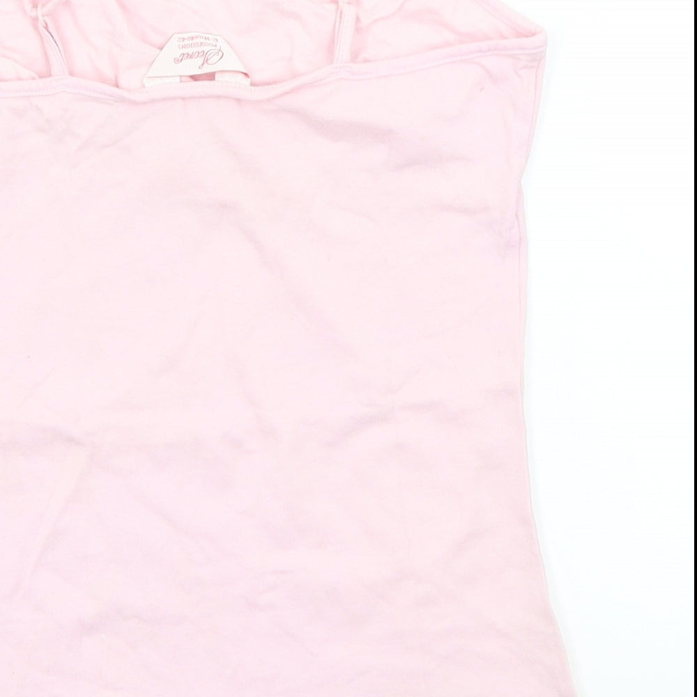 Secret Obsessions Womens Pink Basic Tank Size 12