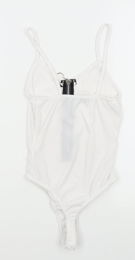 Womens UK Size 6 PRETTYLITTLETHING White Wrap T-Shirt