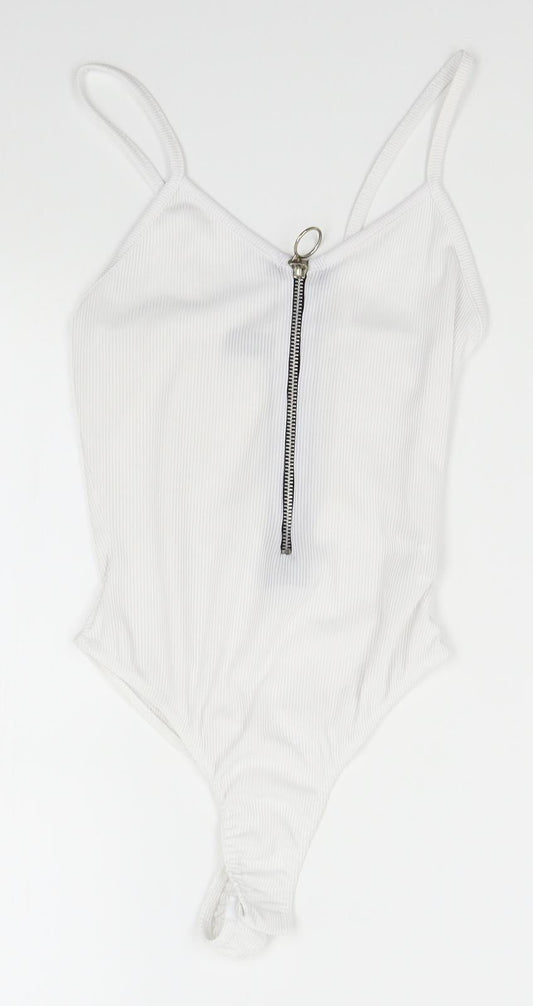 Womens UK Size 6 PRETTYLITTLETHING White Wrap T-Shirt