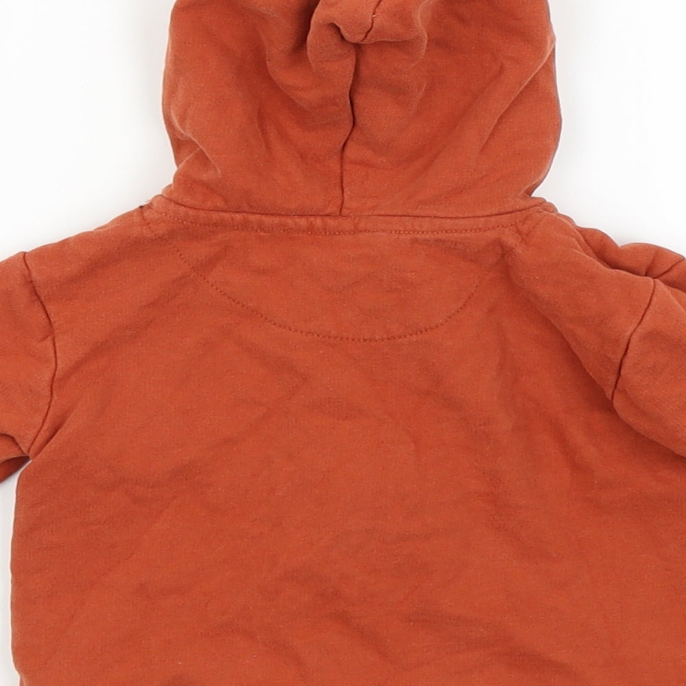 Mama Bear Boys Orange Full Zip Jumper Size 6-9 Months