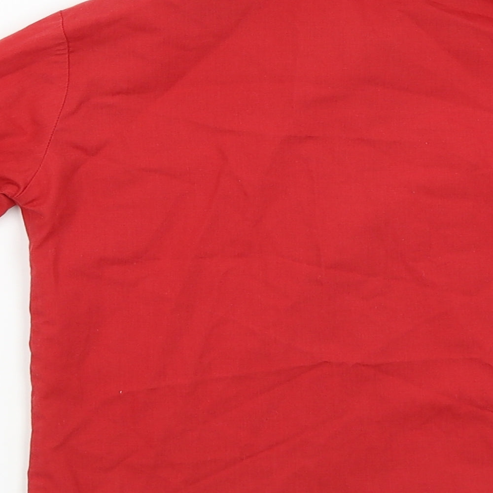 Preworn Boys Red Basic Casual Size 7 Years