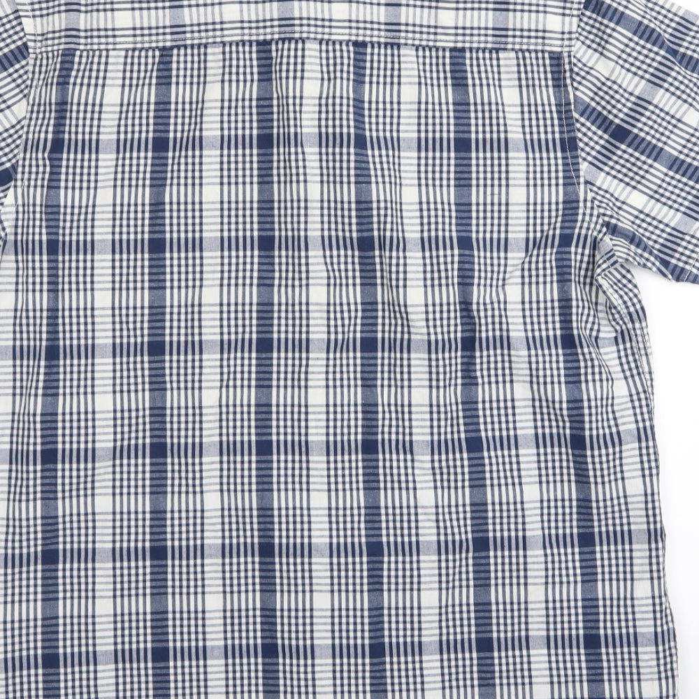 Mens UK Size M Cedar Wood State Multicoloured Button-Up Short Sleeve Casual Shi
