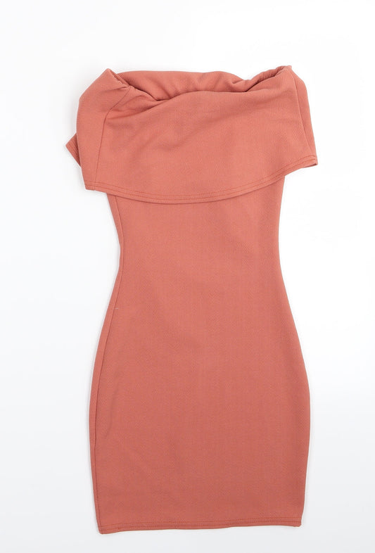 Boohoo Womens Brown Bodycon Size 4