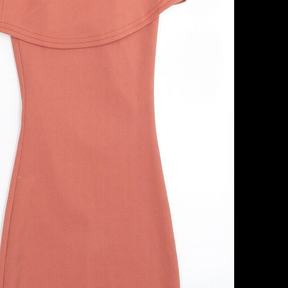 Boohoo Womens Brown Bodycon Size 4