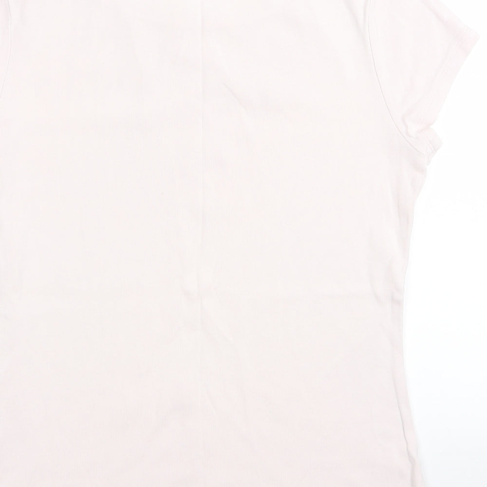 Womens UK Size 10 M&S Pink Basic T-Shirt