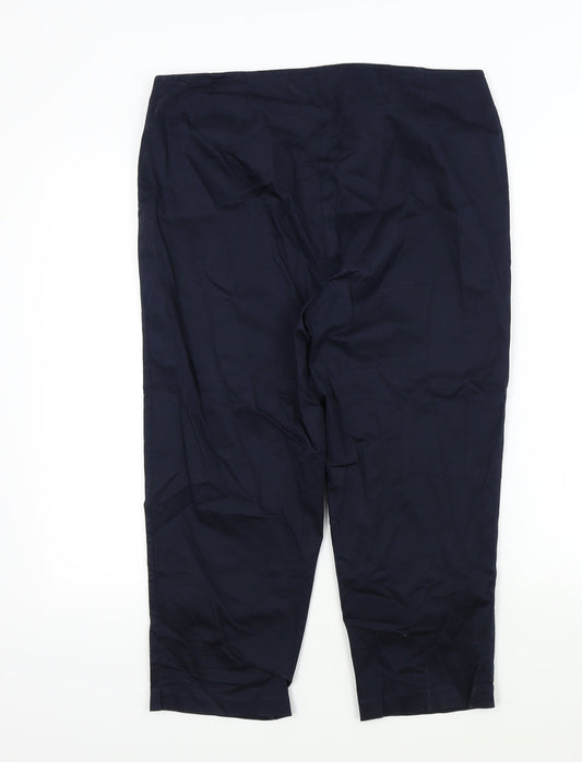 M&S Womens Blue Trousers Size 14 L21 in