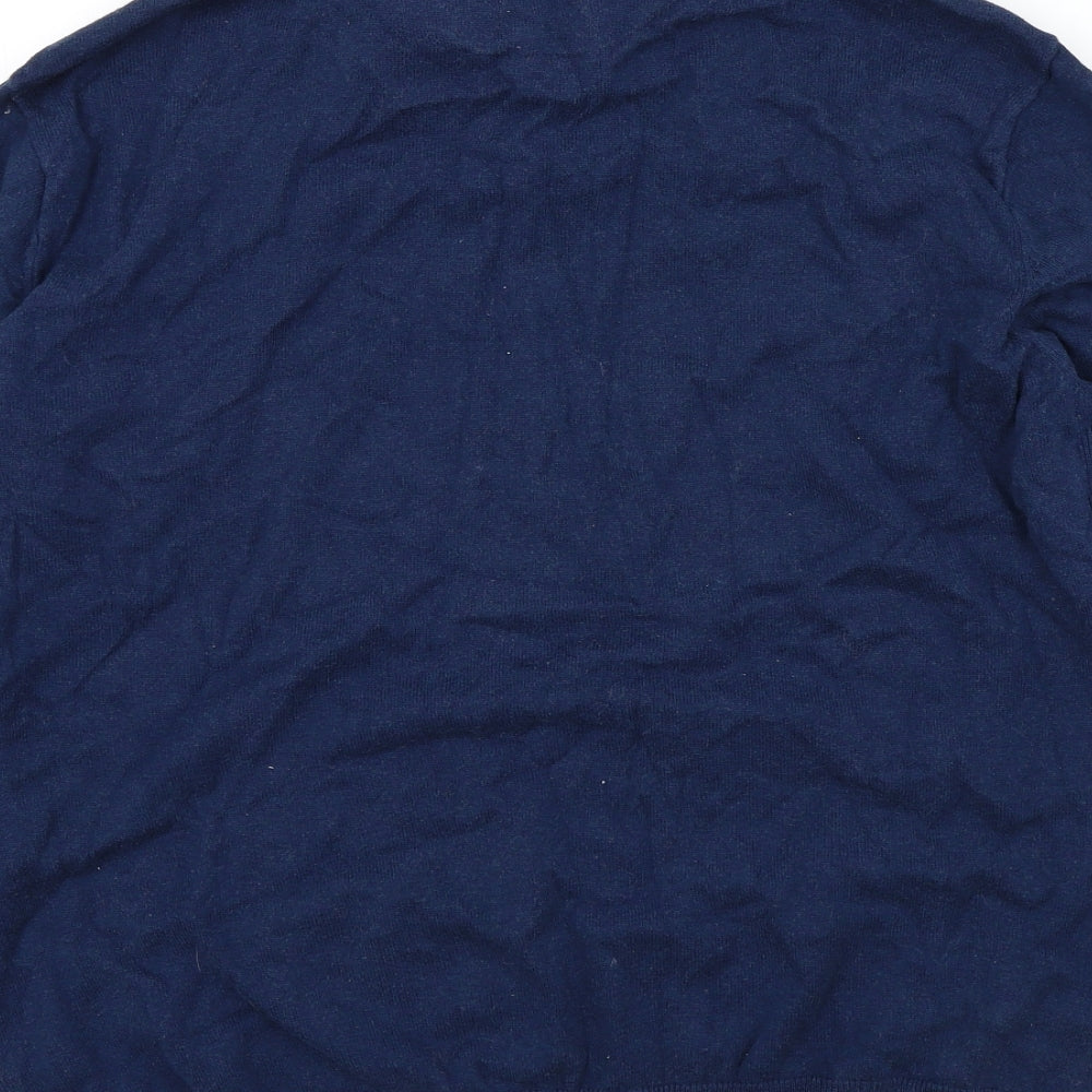 Ceader wood state Mens Blue Pullover Jumper Size L - shirt collar insert