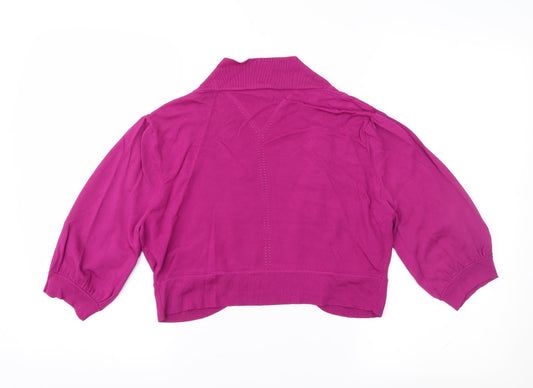Planet Womens Purple Cardigan Jumper Size M